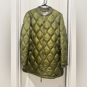 Avec Les Filles Olive Quilted Jacket